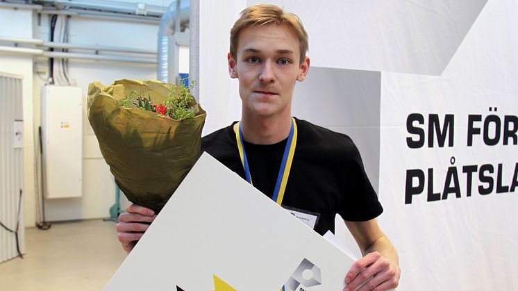 Silvermedaljör Felix Bengtsson från Andres Ljungstedts gymnasium i Linköping 
