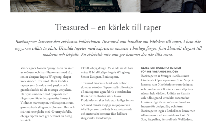 Treasured – en kärlek till tapet