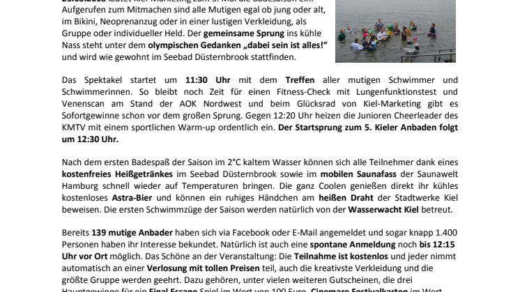 Saisoneröffnung im Sinne des olympischen Gedankens