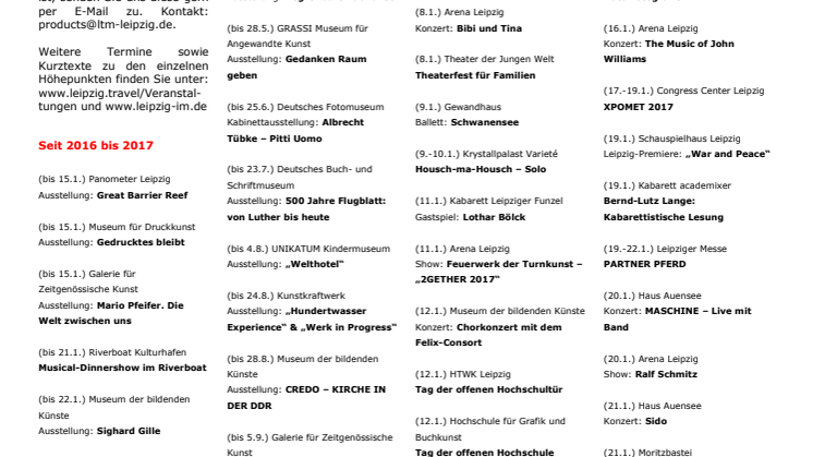 LEIPZIG - 500 TOP-Veranstaltungen_2017 - Kurzübersicht