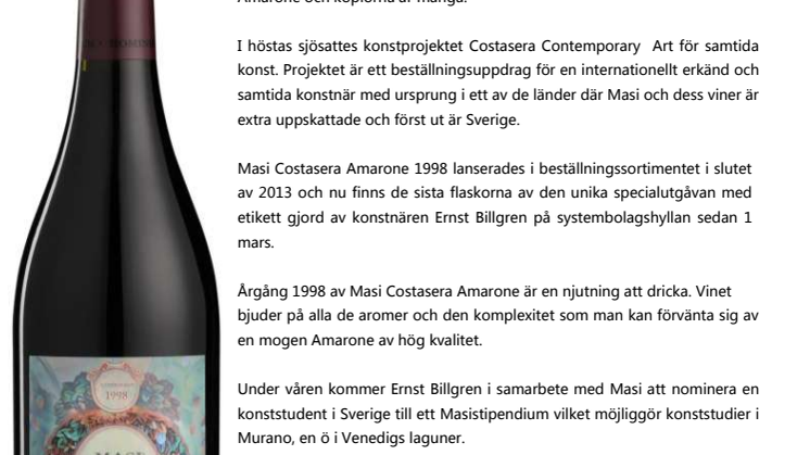 Masi Costasera Amarone 1998 nu på systembolagshyllan