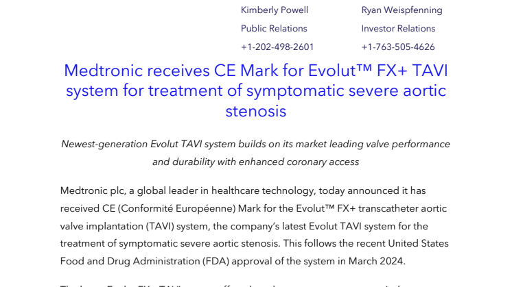 Media Alert Medtronic FX+ CE Mark FINAL.pdf