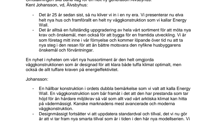 Älvsbyhus storsatsar och lanserar en ny generation villor