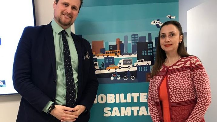 Carl Johan Sonesson (M), ordförande i regionstyrelsen i Skåne och Boriana Åberg (M), riksdagsledamot från Skåne deltog under mobilitetssamtalet.