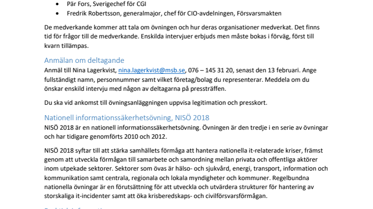 Inbjudan pressträff NISÖ 2018
