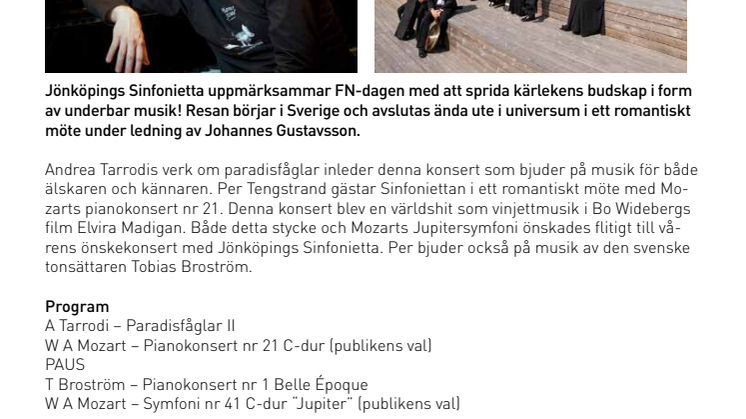 Elvira Madigan med Jönköpings Sinfonietta & Per Tengstrand