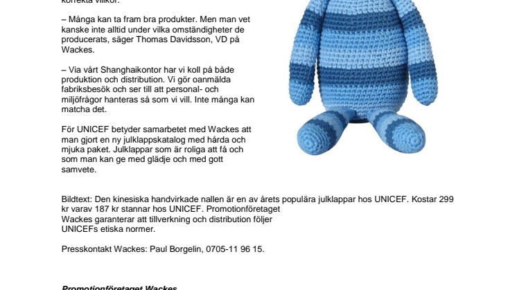 Koll på hela kedjan viktigt när UNICEF blev kund