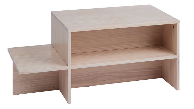 Mesa de centro SOLLERUP 50x110 con estantes pino macizo