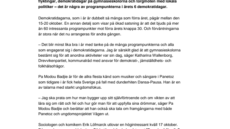 Utan dig blir det ingen demokrati