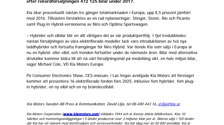 Kia större än någonsin i Europa