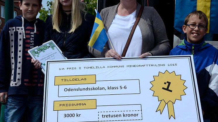 Vinnarna i Minecraft-tävlingen: Odenslundsskolan, klass 5-6
