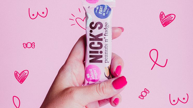Svenska varumärket Nick’s lanserar en rosa utmanare till Snickers!