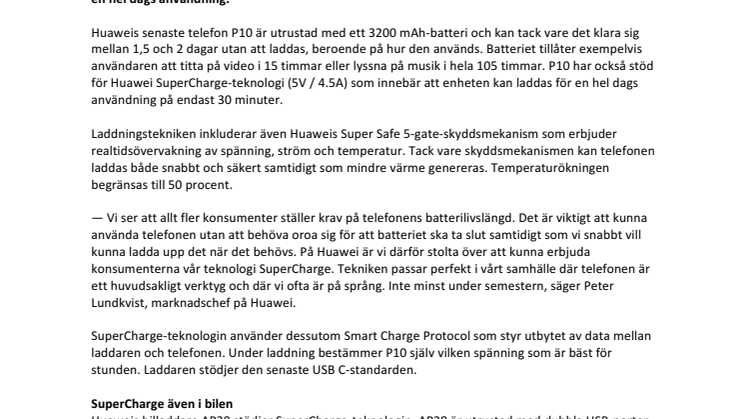 Superladdning under semestern  - med Huaweis teknologi SuperCharge