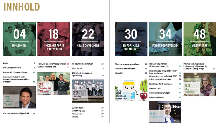 Innholdsfortegnelse bærekraftsrapport