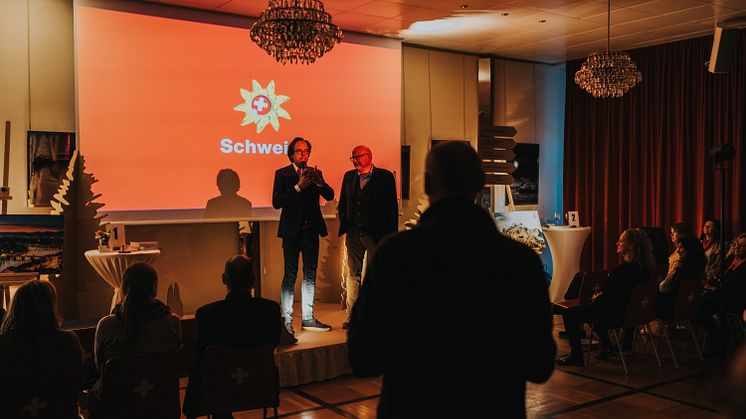 Jörg Peter Krebs, Direktor Schweiz Tourismus & der schwäbische Kabarettist Christoph Sonntag