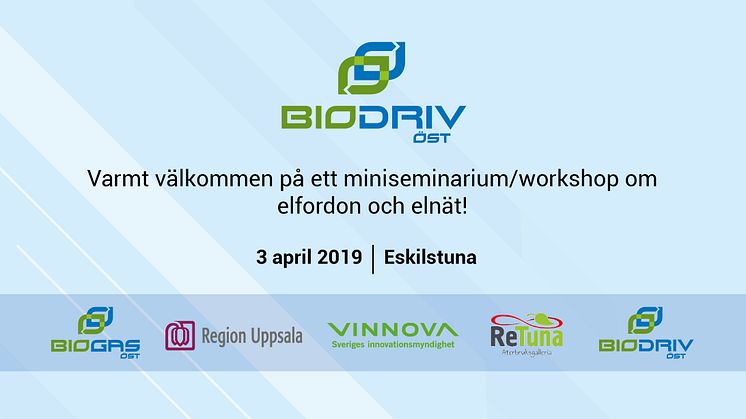 Elfordon, elnät och innovation – kom på seminarium om elnätet i Mälardalen!