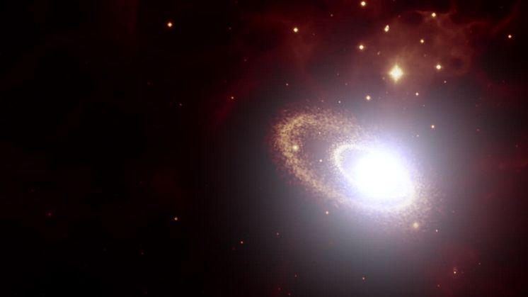 Spinning supermassive black hole rips star apart (artist’s impression)