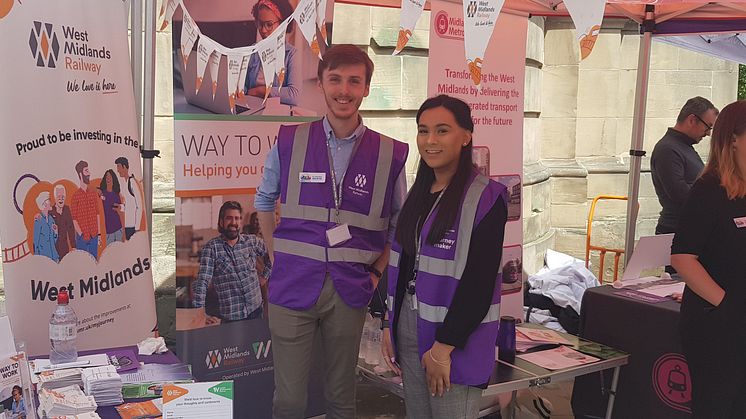 West Midlands Railway representatives at Colmore BID's Clean Air Day event 2019