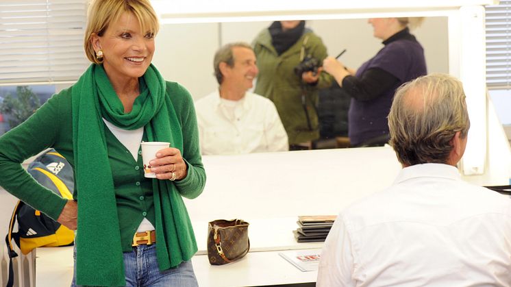 Uschi Glas und Dieter Hermann in der Maske