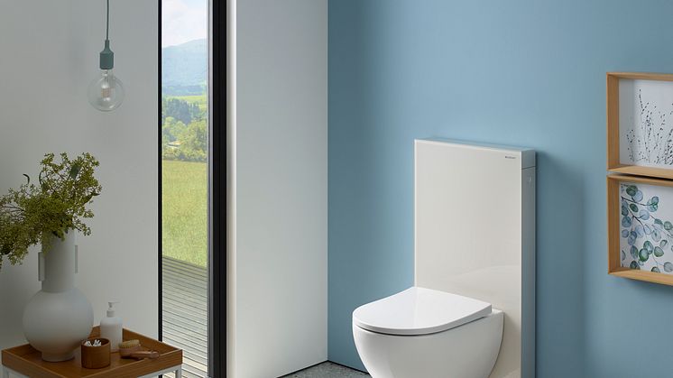 Geberit Monolith hiekanharmaa, Acanto seinä-wc