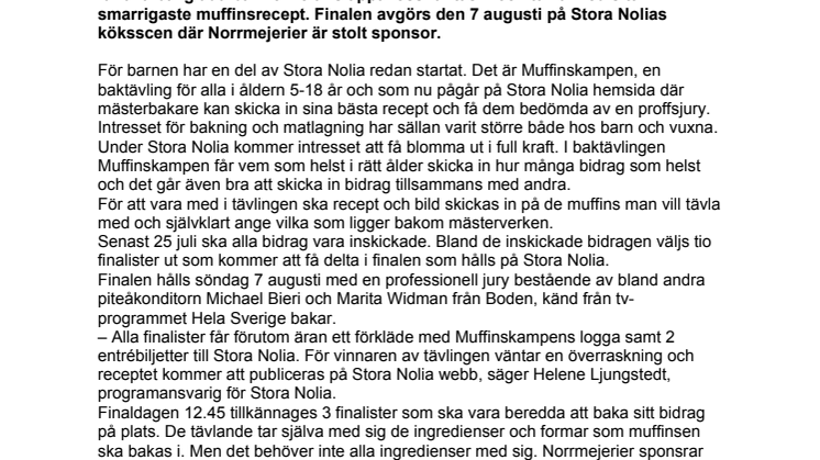 Muffinskampen korar barnens mästerbakare  på Stora Nolia i Piteå