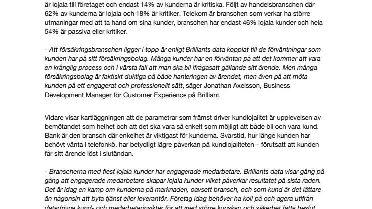Ny kartläggning: branscherna som tar bäst hand om sina kunder