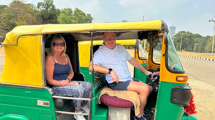 Stephen & Claire Ward as part of their tour to Cubbon Park and Bangalore Palace, India