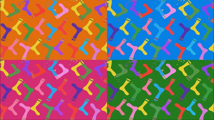rockande sockorn mönster x4
