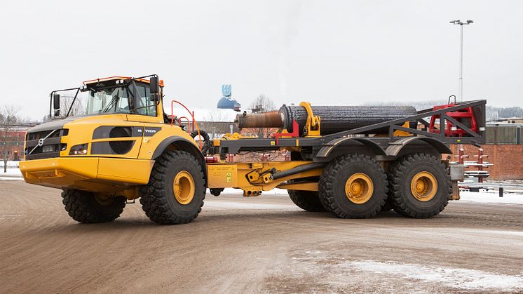 Volvo A40G dumper som mobil tippstol