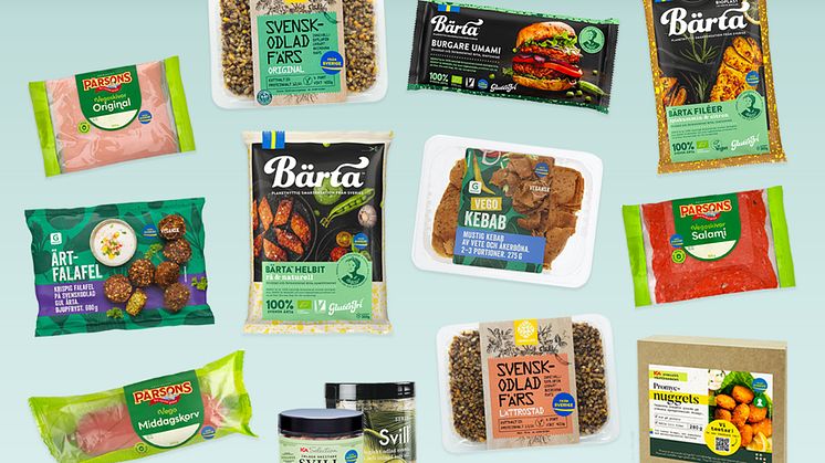 Växtbaserade proteinprodukter med ursprungsmärkningen Från Sverige blir fler, men idag är andelen svenska råvaror som finns i växtbaserade proteinprodukter liten.