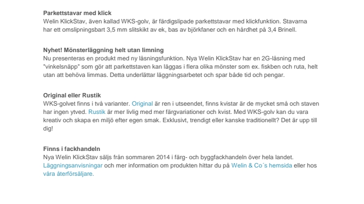 Ny generation av succén Welin KlickStav 