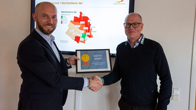 Claes Nordmark (S), kommunalråd tillsammans med Hans Andersson, regionchef Svenskt Näringsliv