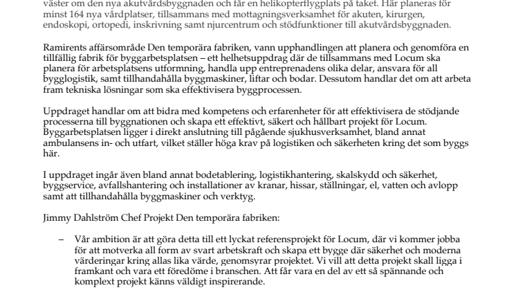 Ramirent vann uppdraget för Danderyds nya vårdbyggnad 