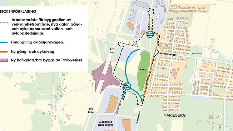 Karta över arbetsområdet.