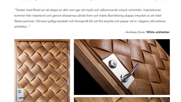 Ytterdörr med flätat utseende - Braid 180