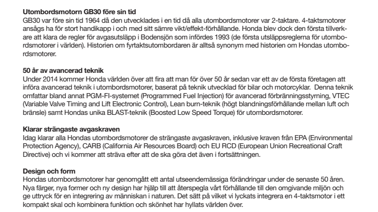 Honda Marine firar 50 år av innovation