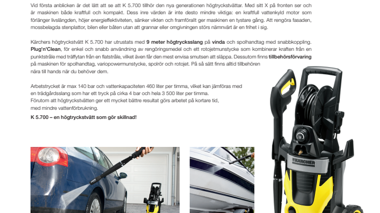 Tyst rengöringskraft med Kärchers högtryckstvätt K 5.700