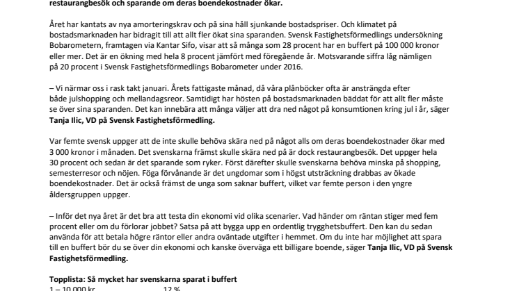 Ny undersökning visar: Så mycket har svenskarna sparat  för oväntade utgifter
