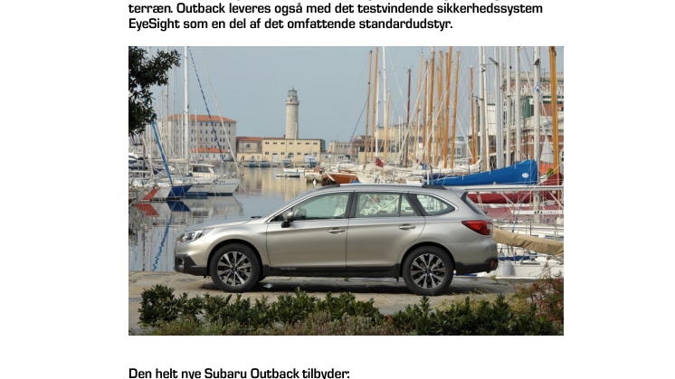 Ny Subaru Outback – en pioner i ny udførelse