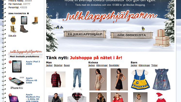 Julrusch på nätet - hälften av svenskarna handlar julklappar på nätet