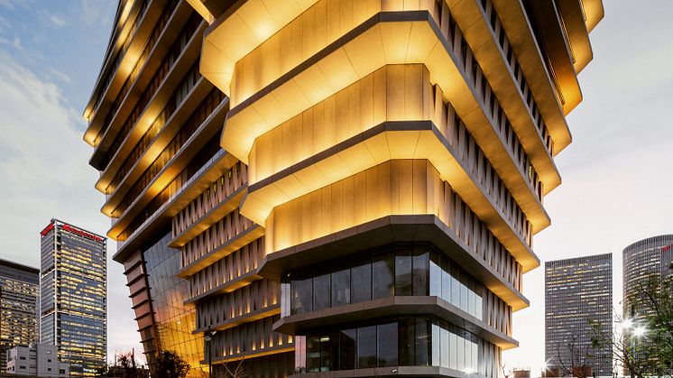 TOHA-byggnaden i Tel Aviv, Israel, har mer än 28.000 kvadratmeter Dekton by Cosentino 