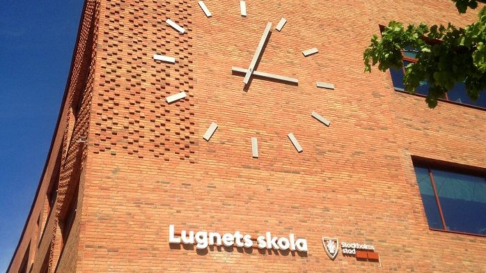 Lugnets skola i Hammarby sjöstad är certifierad i Miljöbyggnad med betyget Guld. Fotograf: Anne-Maj Björkskog