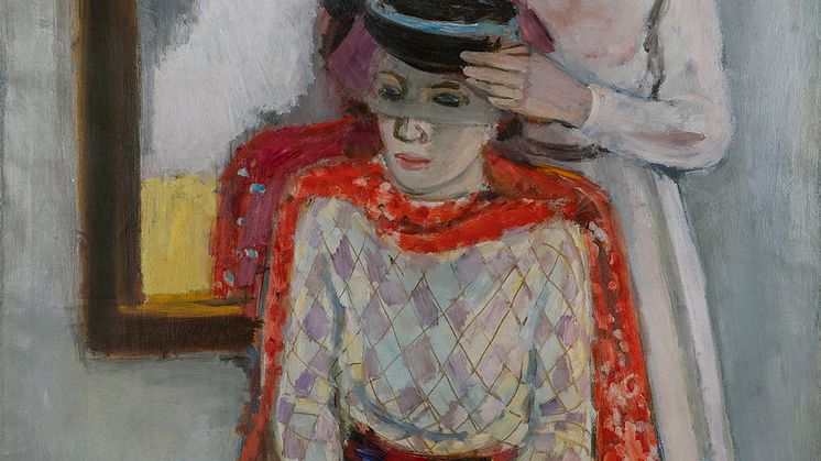 göteborgskolorister Nils Nilsson, Flicka som provar hatt 