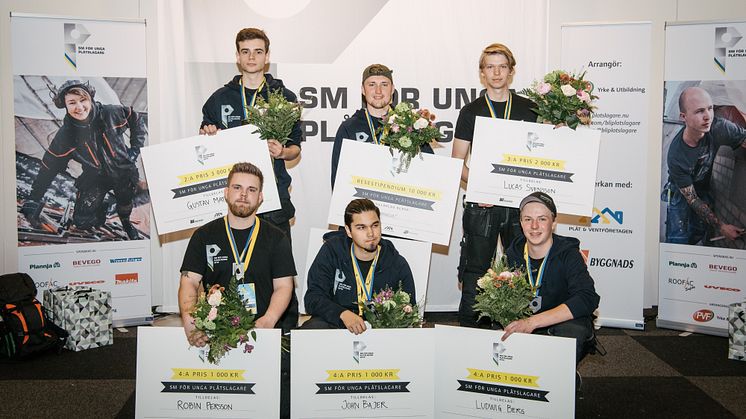 Finalisterna i SM för unga plåtslagare 2018