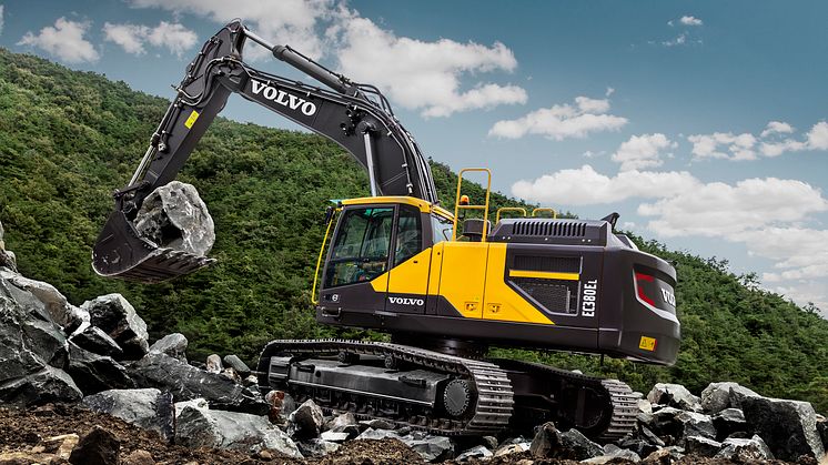 Volvo EC380E grävmaskin - stenbrott