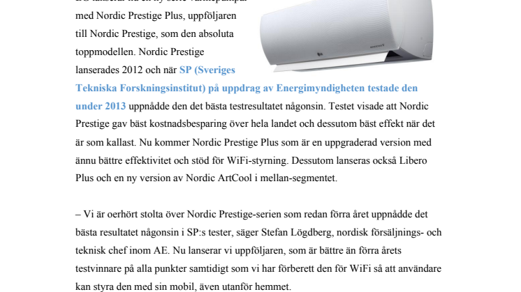 LG ELECTRONICS LANSERAR NORDIC PRESTIGE PLUS – UPPFÖLJAREN TILL FÖRRA ÅRETS TESTVINNARE