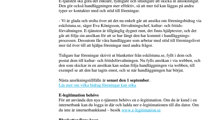 Enklare att söka föreningsbidrag med ny e-tjänst 