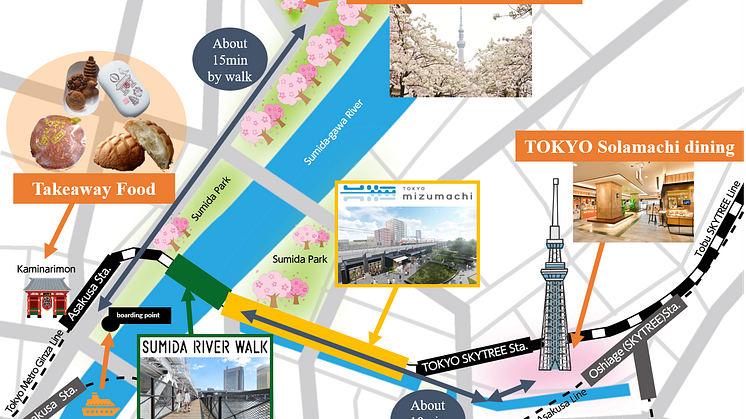 Spring 2020: A New Tokyo Destination Opens 　1 Night 2 Day Tour includes Sumida River Cherry Trees and the Shitamachi Sights