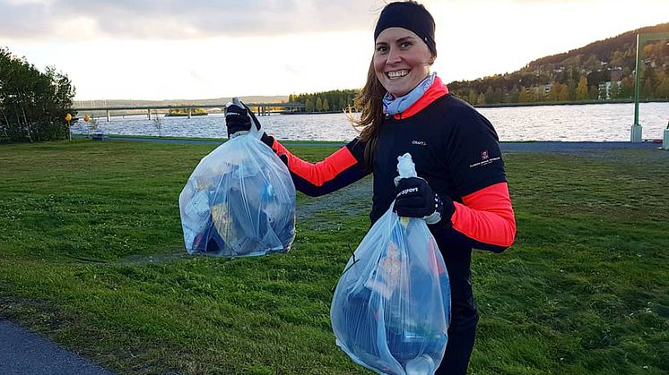 Clarion Hotel Grand Östersund under ett av deras miljöinitiativ - “Plogging”