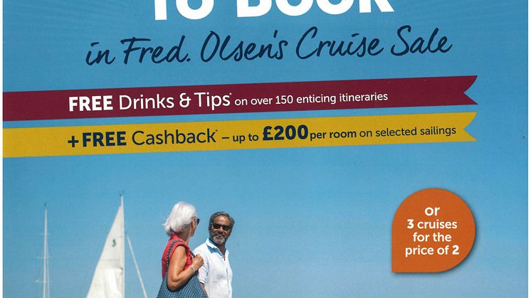 Less than one week left to enjoy super savings in Fred. Olsen’s great-value ‘Cruise Sale’, with convenient flights from Scotland 